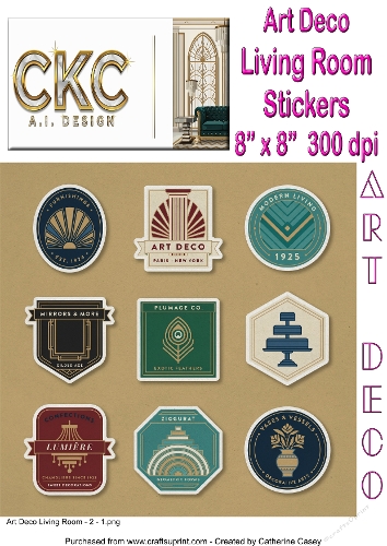 Art Deco Living Room & Interiors Sticker Collection 2