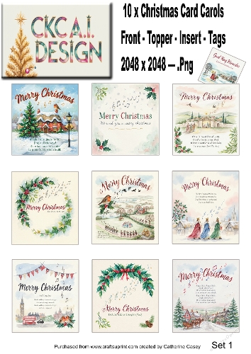 Christmas Carols in Watercolour – Traditional Festive Carols Collection - Set 1