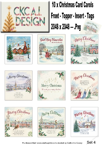 Christmas Carols in Watercolour – Traditional Festive Carols Collection - Set 4