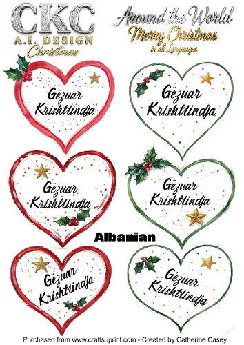 Christmas Hearts – Around the World Collection - Albanian