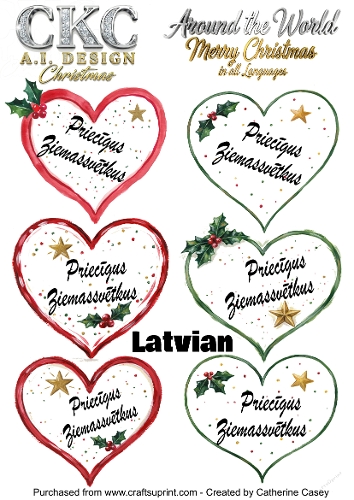Christmas Hearts – Around the World Collection - Latvian