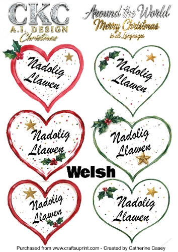 Christmas Hearts – Around the World Collection - Welsh