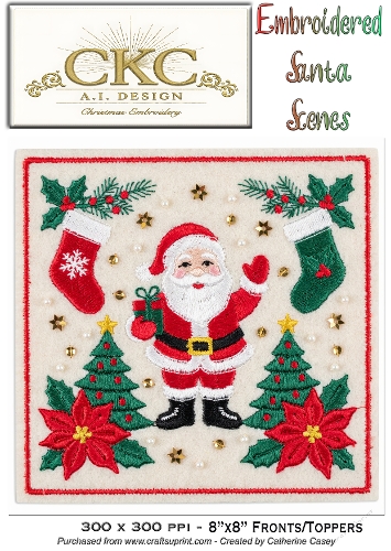 AI Embroidered Santa – Traditional Christmas Stitch Scene - 8