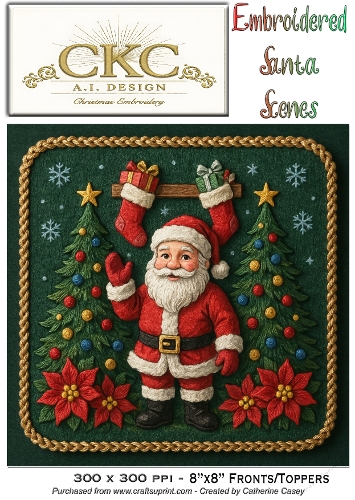 AI Embroidered Santa – Traditional Christmas Stitch Scene - 11