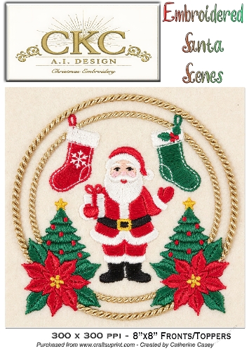 AI Embroidered Santa – Traditional Christmas Stitch Scene - 12