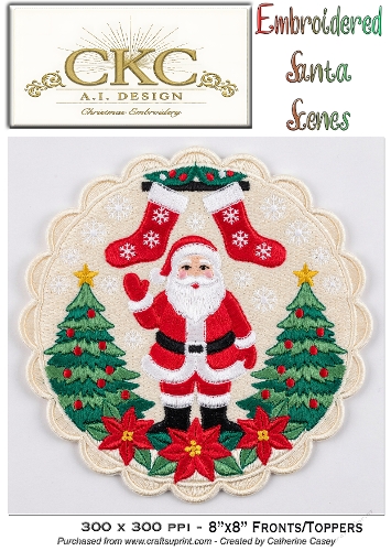 AI Embroidered Santa – Traditional Christmas Stitch Scene - 17