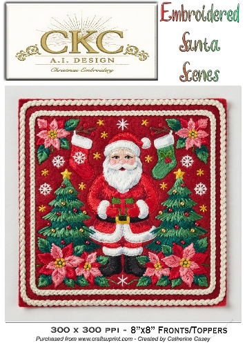 AI Embroidered Santa – Traditional Christmas Stitch Scene - 18