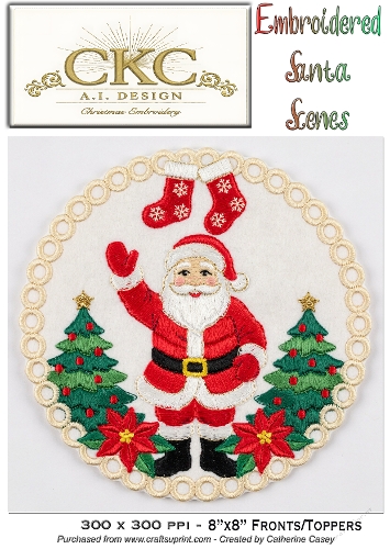 AI Embroidered Santa – Traditional Christmas Stitch Scene - 21