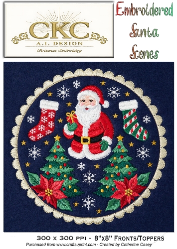 AI Embroidered Santa – Traditional Christmas Stitch Scene - 22