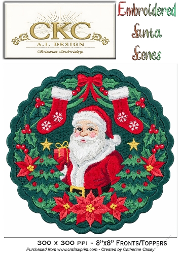 AI Embroidered Santa – Traditional Christmas Stitch Scene - 23