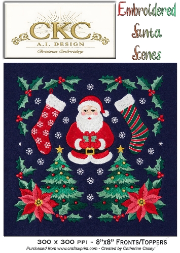 AI Embroidered Santa – Traditional Christmas Stitch Scene - 24