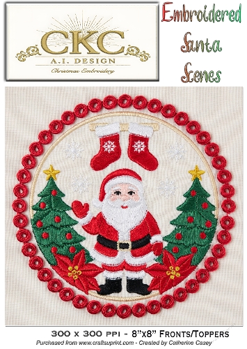 AI Embroidered Santa – Traditional Christmas Stitch Scene - 26