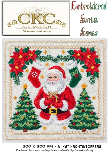 AI Embroidered Santa – Traditional Christmas Stitch Scene - 28