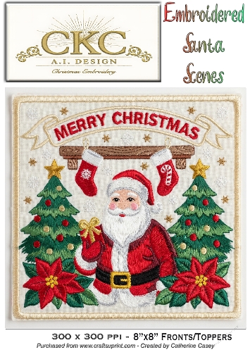AI Embroidered Santa – Traditional Christmas Stitch Scene - 29