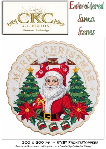 AI Embroidered Santa – Traditional Christmas Stitch Scene - 31