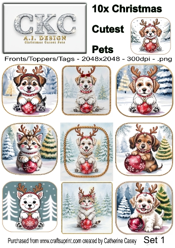 AI Christmas Cutest Pets – Festive Puppies & Kittens - 1