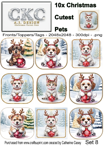 AI Christmas Cutest Pets – Festive Puppies & Kittens - 8