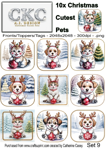 AI Christmas Cutest Pets – Festive Puppies & Kittens - 9