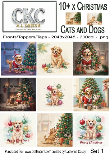 AI Christmas Cats & Dogs – Festive Friends Collection - 1
