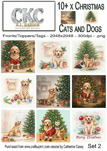 AI Christmas Cats & Dogs – Festive Friends Collection - 2