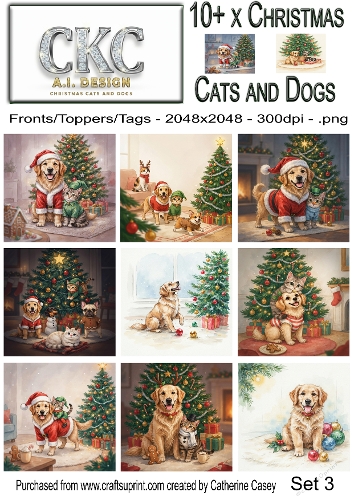 AI Christmas Cats & Dogs – Festive Friends Collection - 3