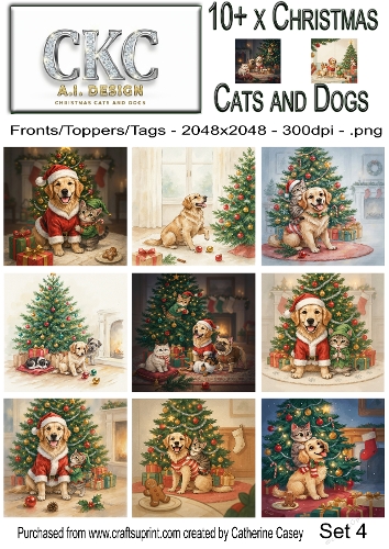 AI Christmas Cats & Dogs – Festive Friends Collection - 4