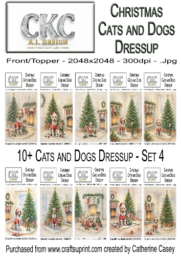 10+ AI Christmas Cats & Dogs Dress-Up – Festive Friends - Set 4