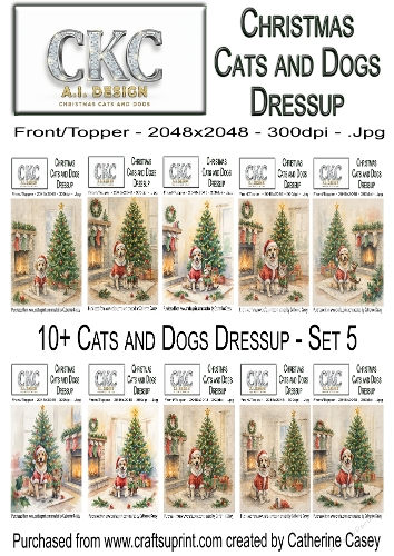 10+ AI Christmas Cats & Dogs Dress-Up – Festive Friends - Set 5