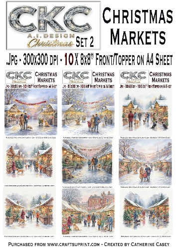 Christmas Markets – 10x Magical Winter Market Scene - Set 2