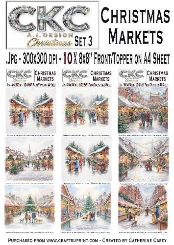 Christmas Markets – 10x Magical Winter Market Scene - Set 3