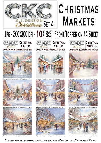 Christmas Markets – 10x Magical Winter Market Scene - Set 4