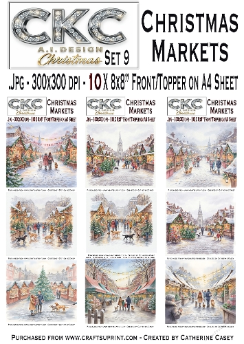 Christmas Markets – 10x Magical Winter Market Scene - Set 9