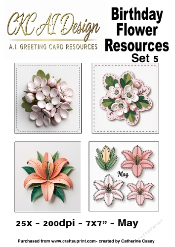 25 AI Birthday Flower Resources – Colourful Floral Toppers & Embellishments - May