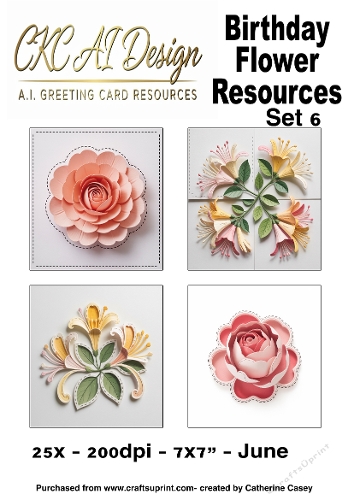 25 AI Birthday Flower Resources – Colourful Floral Toppers & Embellishments - June