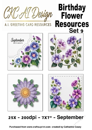 25 AI Birthday Flower Resources – Colourful Floral Toppers & Embellishments - September