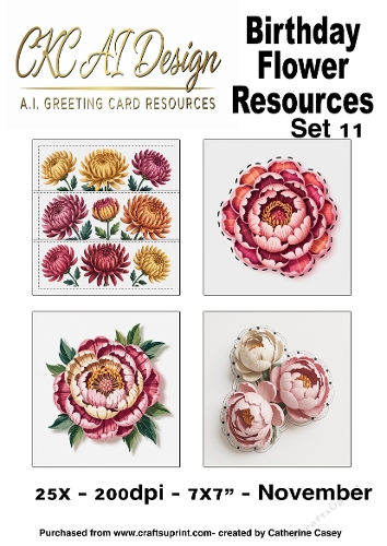 25 AI Birthday Flower Resources – Colourful Floral Toppers & Embellishments - November