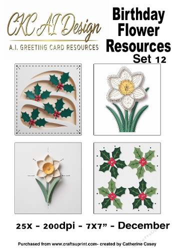 25 AI Birthday Flower Resources – Colourful Floral Toppers & Embellishments - December