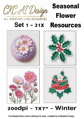 31 AI Seasonal Flower Resources – Winter Floral Collection - Set 1