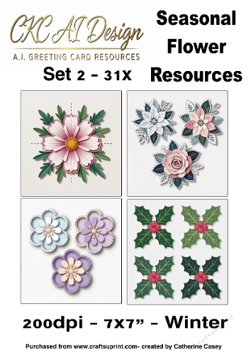 31 AI Seasonal Flower Resources – Winter Floral Collection - Set 2