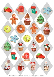 Christmas Tags/Labels Christmas Diamonds