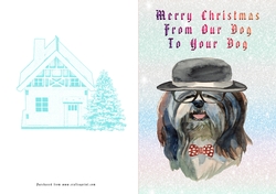 No Cut Just Print Christmas Cards
