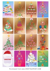 No Cut Just Print Christmas tags - Various Christmas