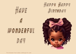 NCJP - Ethnic Girl Happy Birthday - Wonderful Day