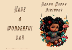 NCJP - Ethnic Girl Happy Birthday - Wonderful Day