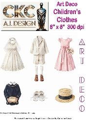 Art Deco Childrens Clothing – 10 pages of Vintage Mannequin Fashion Collection - 3