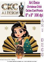 Art Deco Christmas Chibi Cuties – 10 Pages of Vintage Christmas Card Front Collection - 3