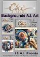 A.I. Created Artwork 15 - 8 x 8 Backgrounds, Toppers or Card Front - A.I. ART 1-15