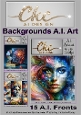 A.I. Created Artwork 15 - 8 x 8 Backgrounds, Toppers or Card Front - A.I. ART 16-30