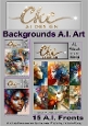 A.I. Created Artwork 15 - 8 x 8 Backgrounds, Toppers or Card Front - A.I. ART 75-89