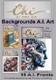 A.I. Created Artwork 15 - 8 x 8 Backgrounds, Toppers or Card Front - A.I. ART 90-104
